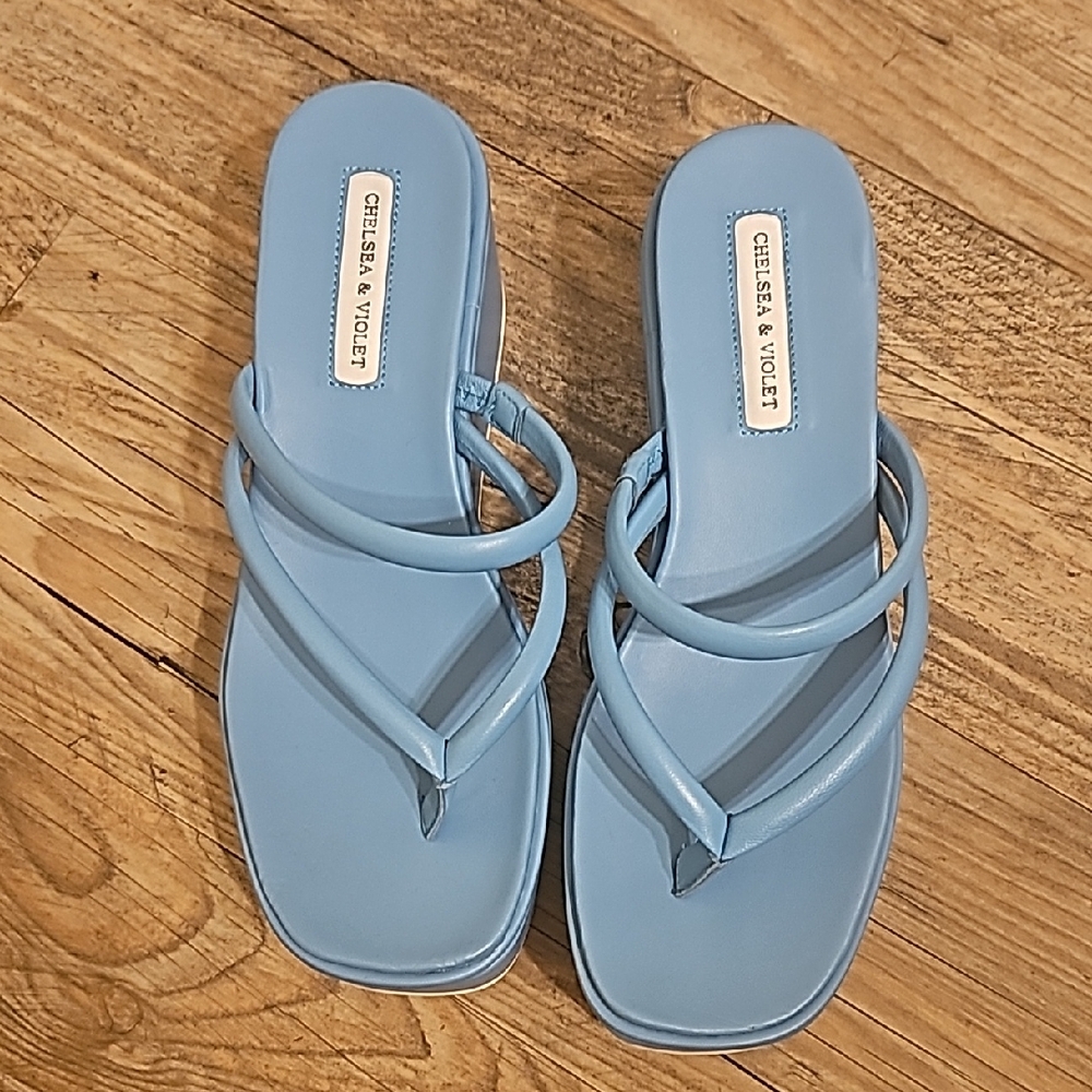 Chelsea & Violet Blue Sandals Minimalist Design